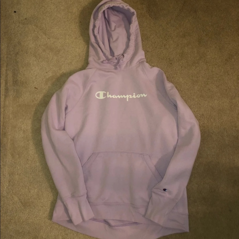 light purple champion hoodie